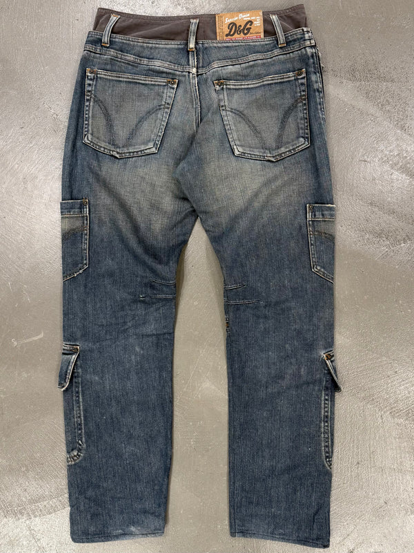 A/W2003 Dolce & Gabbana double waisted cargo pants