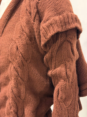 A/W2004 Vivienne Westwood deconstructed cable knit straps sweater