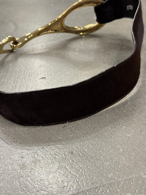 1998 Gucci by Tom Ford pony hair iconic belt