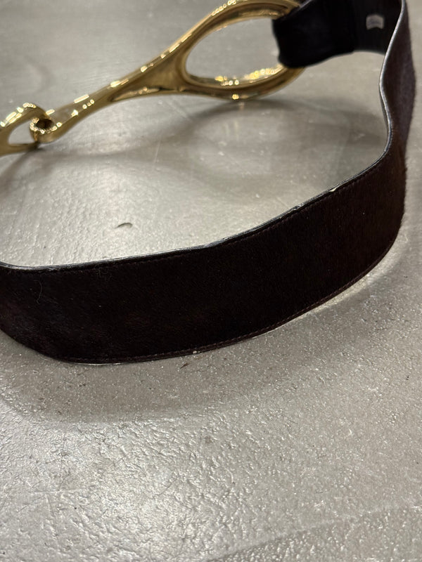 1998 Gucci by Tom Ford pony hair iconic belt