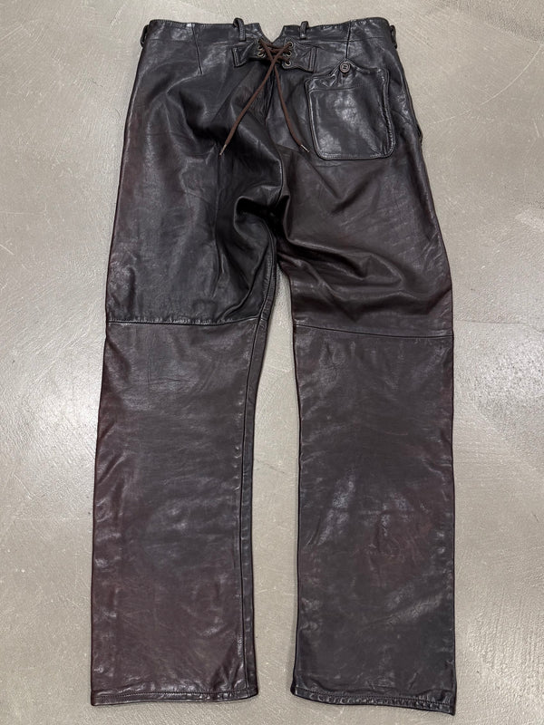1990s Emporio Armani leather pants