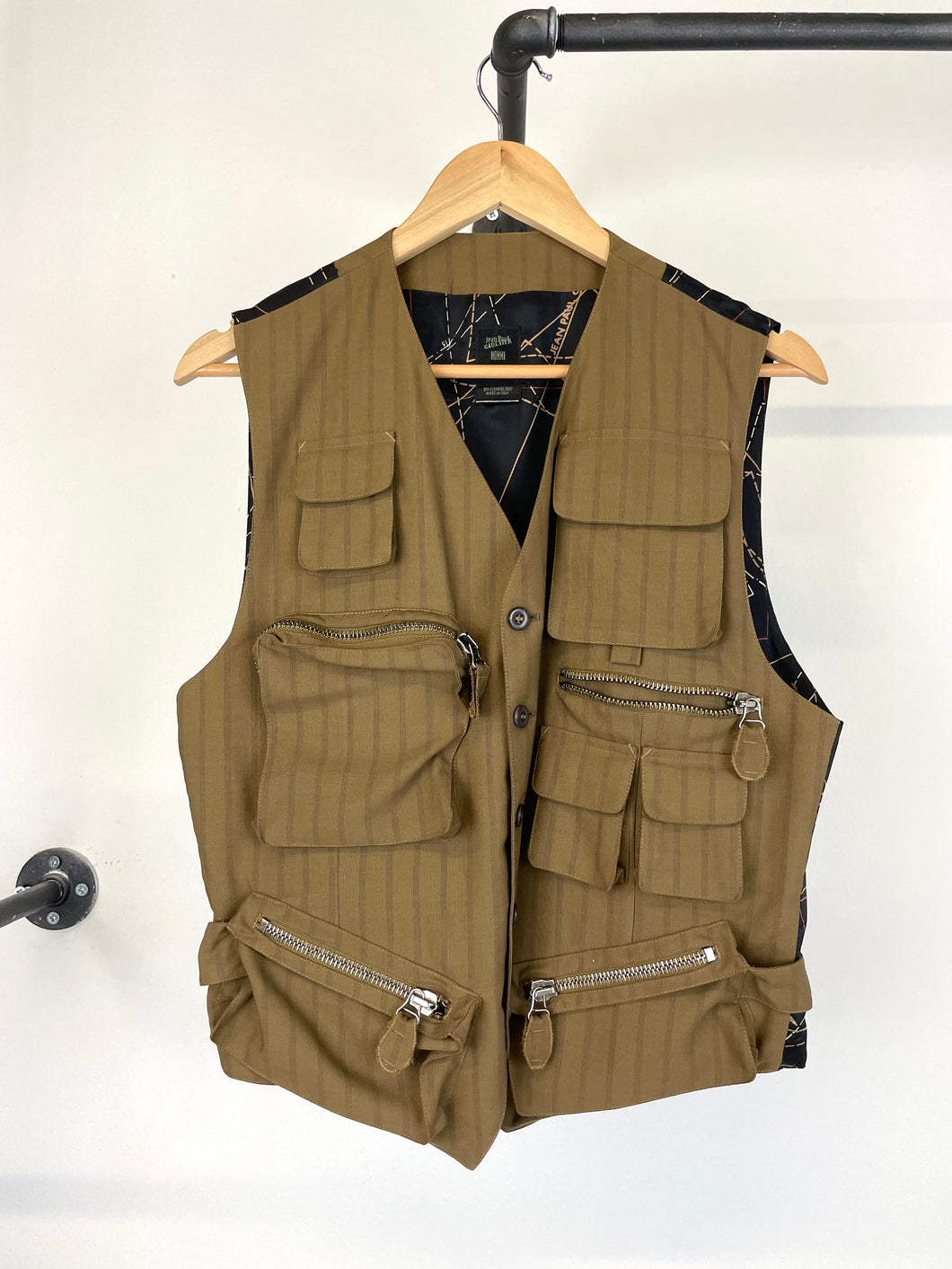 SS96 Jean Paul Gaultier cargo safari zipper blazer vest