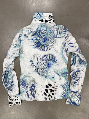 2000s Cavalli paisley leopard shirt