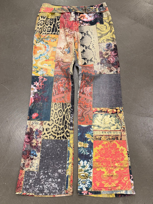 A/W2002 Roberto Cavalli patchwork pants