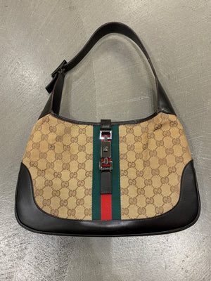 2000s Gucci Monogram GG Jackie shoulder bag