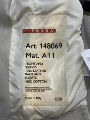 Prada zipped moto leather jacket