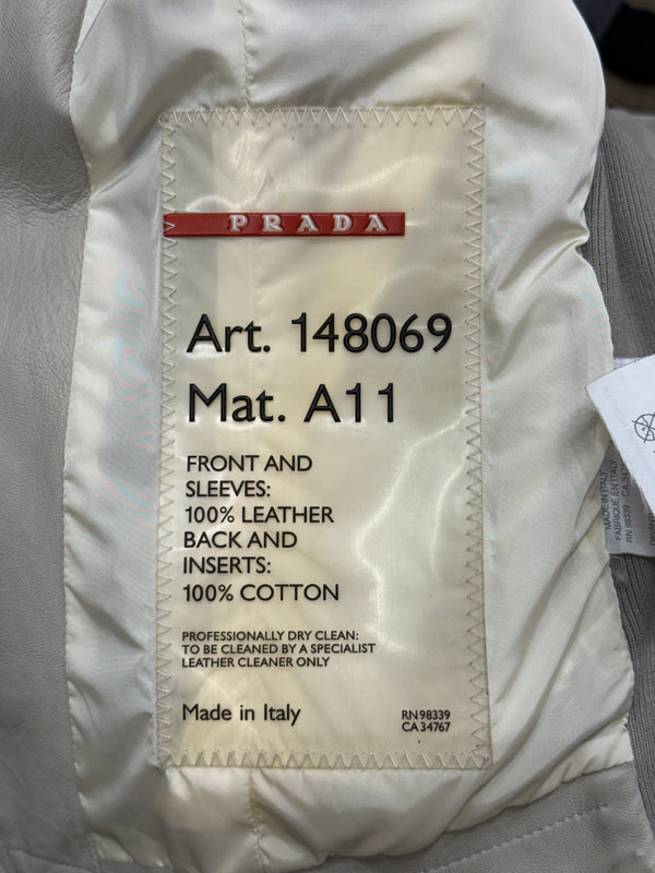 Prada zipped moto leather jacket