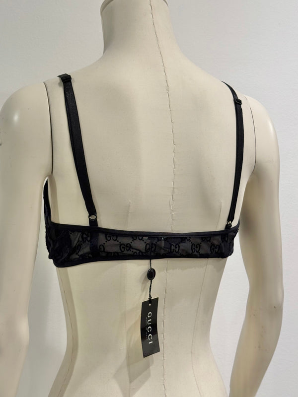 S/S1998 Gucci by Tom Ford crystal G-logo runway monogram bra