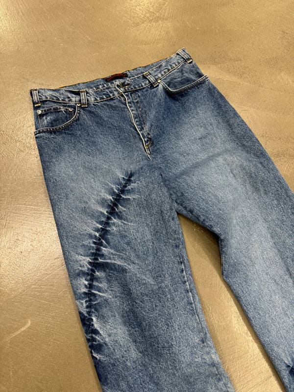 2000s Roberto Cavalli mainline embroidered snake jeans