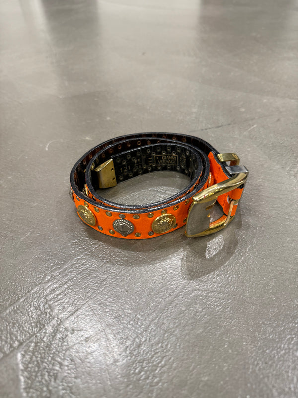 1980s Gianni Versace studded leather belt