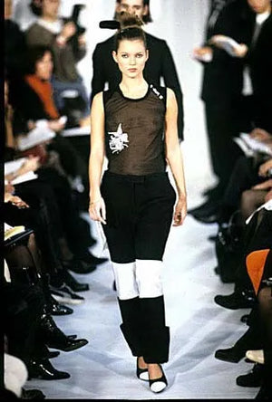 AW1995 Helmut Lang Phoenix sheer t-shirt with slashed elbow