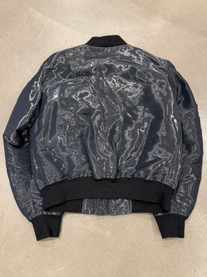 2021 Givenchy liquid metal iridescent bomber