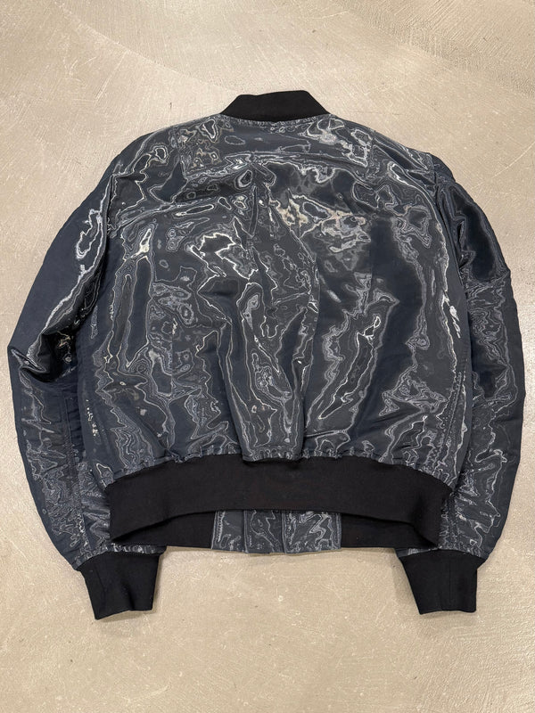 2021 Givenchy liquid metal iridescent bomber