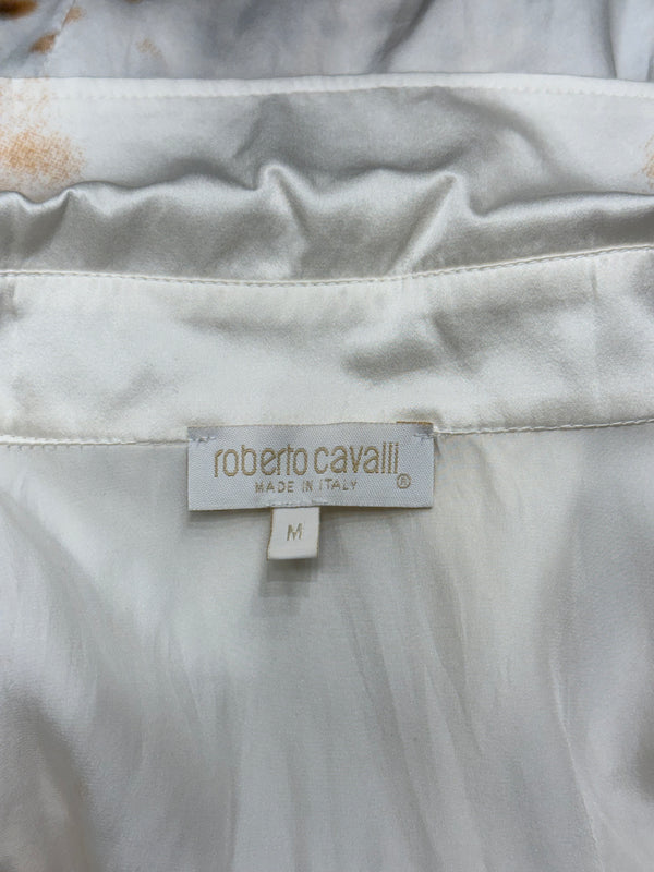 2000s Roberto Cavalli Leopard Print silk shirt