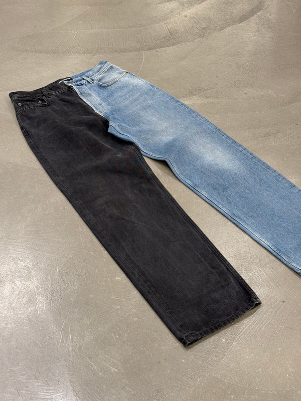 A/W2019 Balenciaga fifthy-fifthy split jeans