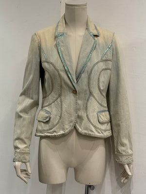 2000s Cavalli paneled denim jacket
