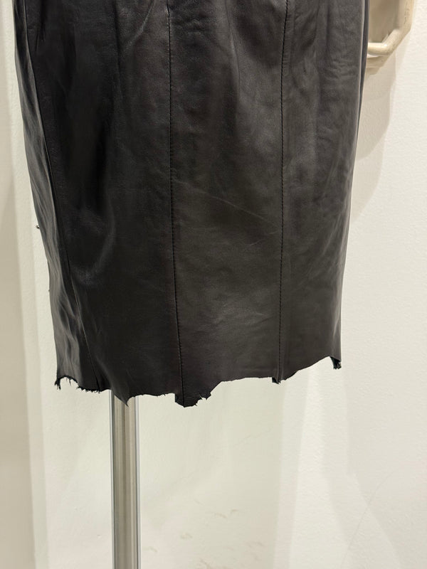 S/S2011 Balmain by Christopher Decarnin safety pin leather skirt