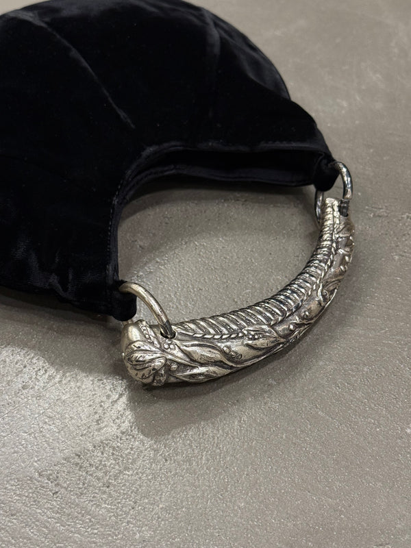 2002 Yves Saint Laurent metal horn mombasa bag