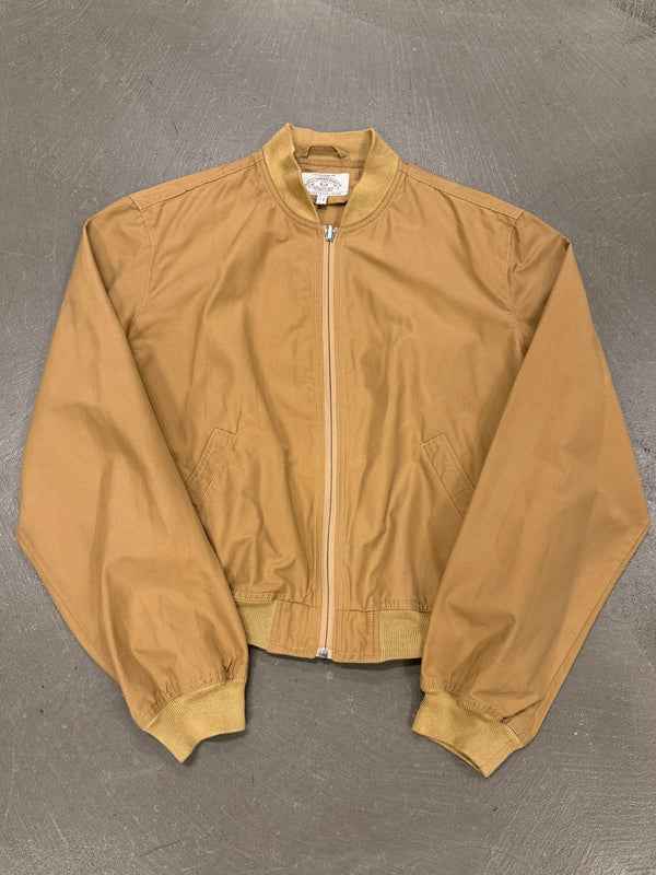 1990s Armani brown cotton bomber jacket