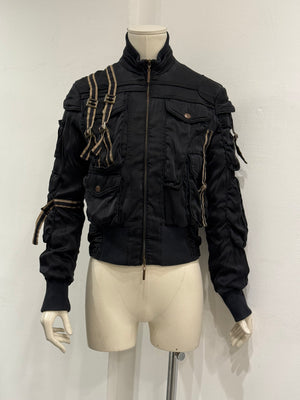 A/W2005 Roberto Cavalli bondage soldier bomber jacket