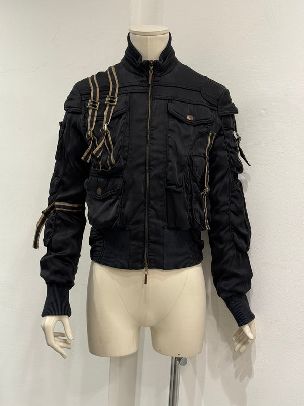 A/W2005 Roberto Cavalli bondage soldier bomber jacket