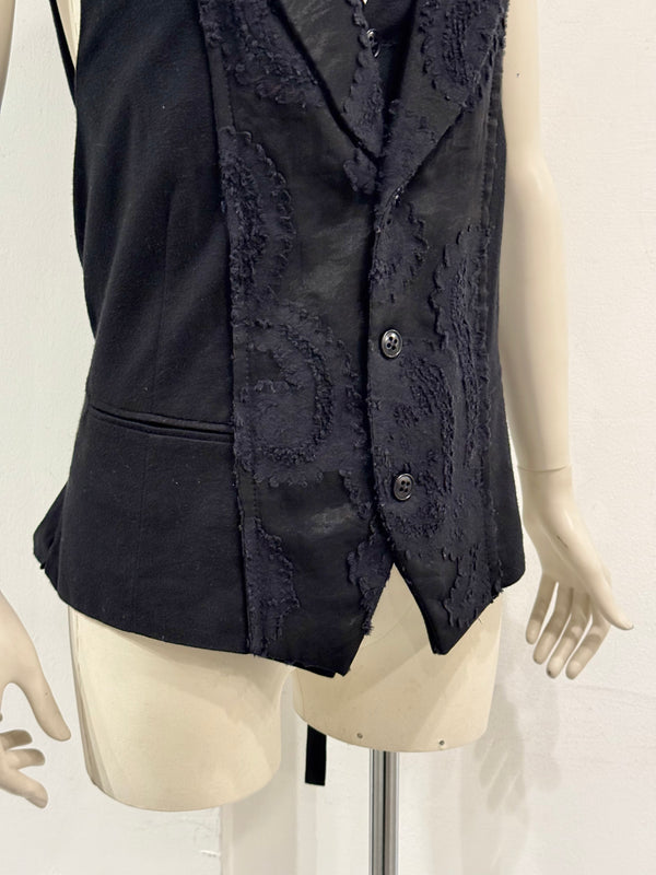 Ann Demeulemeester double layer bondage vest
