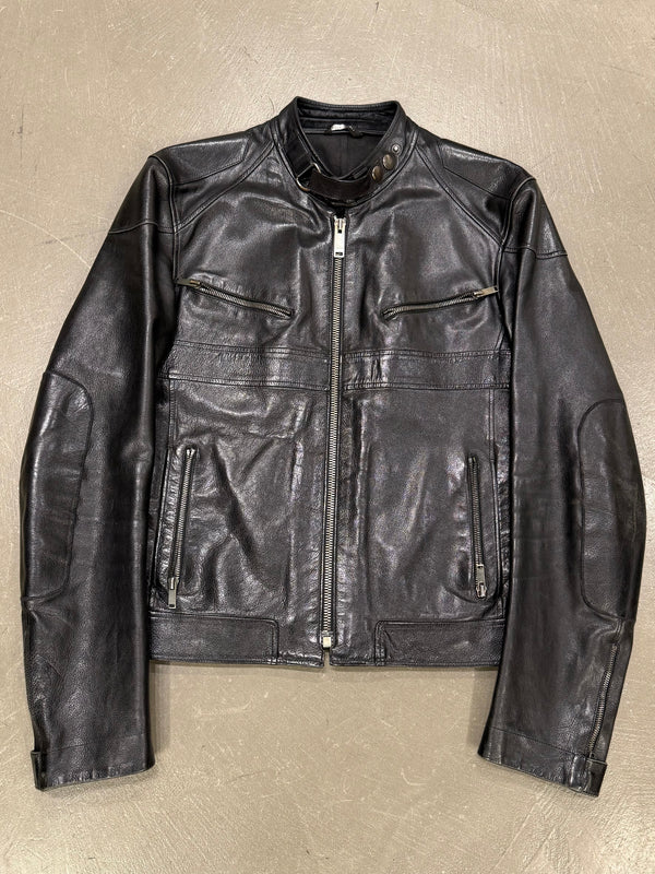 2004 Gucci by Tom Ford cafe racer biker leather jacket