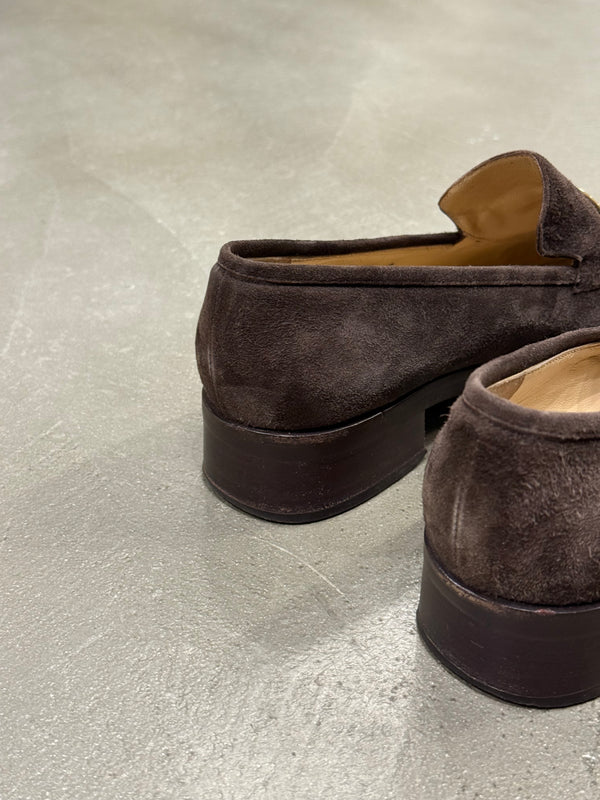 1996 Gucci by Tom Ford  logo suede loafers