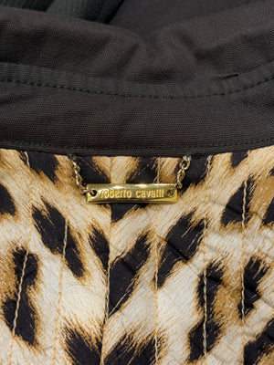 2000s Roberto Cavalli belted paneled jacket