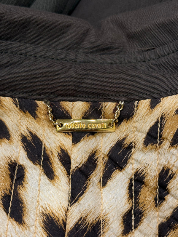 2000s Roberto Cavalli belted paneled jacket