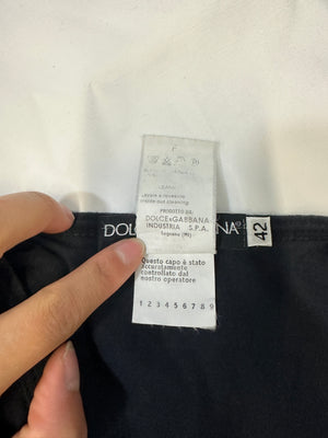 S/S 2001 Dolce & Gabbana Safety Pin Rhinestone Swarovski Logo Tank Top