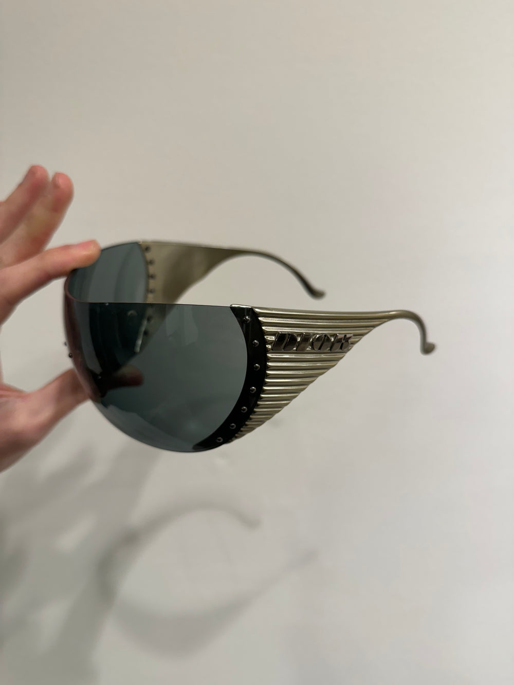 2002 Dior by John Galliano silver ski mask sunglasses