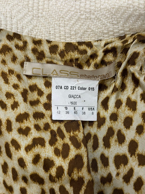 2000s Roberto Cavalli tweed set jacket & skirt