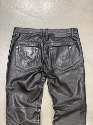 1990s Dirk Bikkembergs full zipper leather pants
