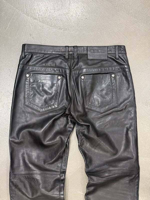 1990s Dirk Bikkembergs full zipper leather pants