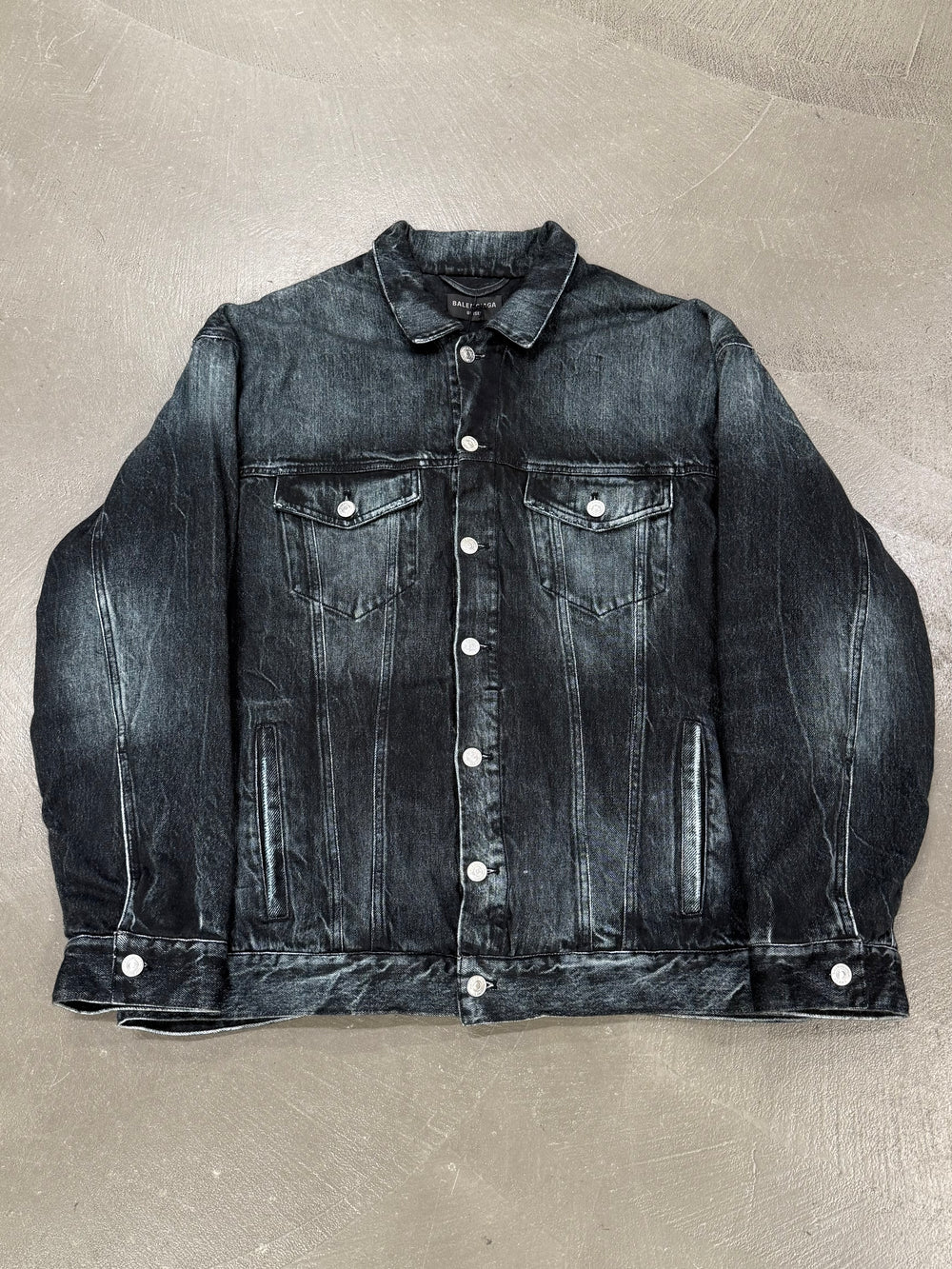 2020 Balenciaga trompe l'oeil heavy cotton jacket