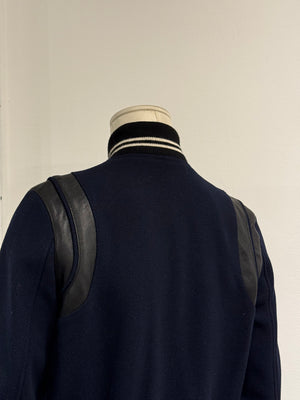 2014 Saint Laurent by Hedi Slimane teddy varsity jacket