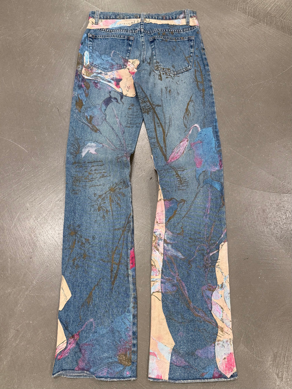 2000s Roberto Cavalli patchwork suede patches jeans