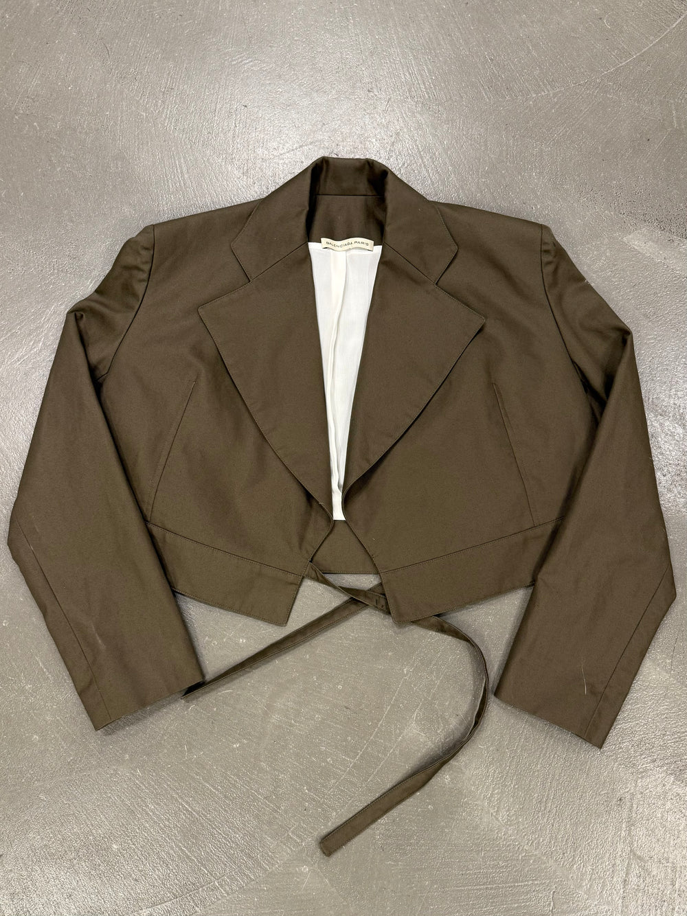 2000s Balenciaga by Nicolas Ghesquiere cropped oversized blazer