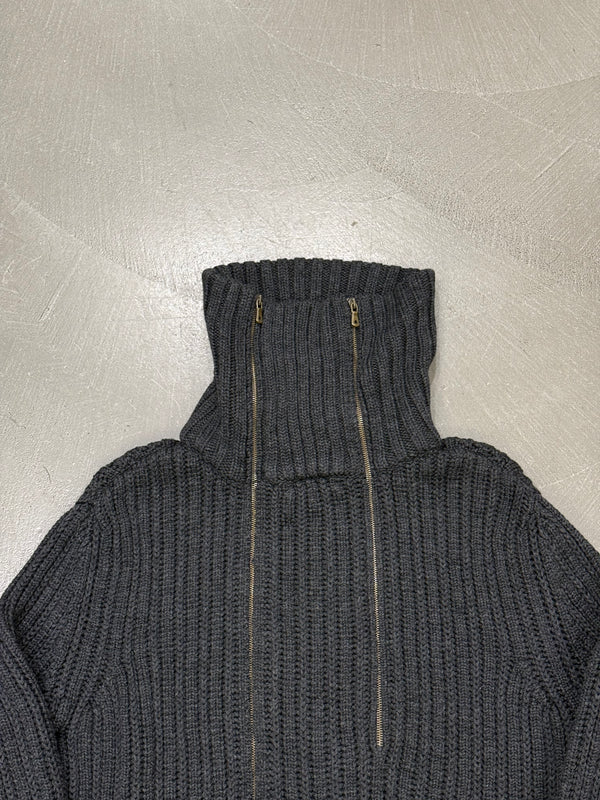 A/W2003 Dolce & Gabbana double zipper ribbed knit