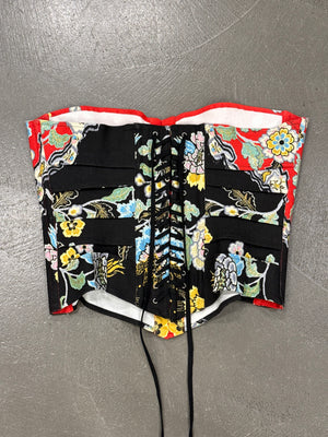S/S2003 Roberto Cavalli chinoiserie floral print corset