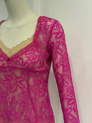 2000s Dolce & Gabbana lace double layer blouse