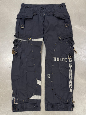 2004 Dolce & Gabbana runway bondage parachute cargo pants