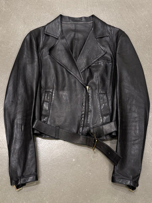 2000s Gucci by Tom Ford biker leather jacket