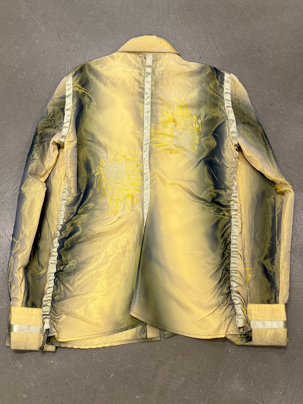 2000s Cavalli iridescent embroidered shirt