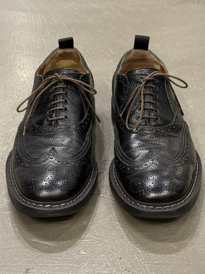 2010s Givenchy by Riccardo Tisci metal seam derby shoes