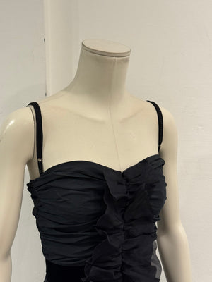 Dolce & Gabbana ruched mini dress with ruffle front