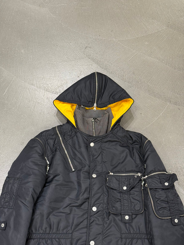 A/W2003 Dolce & Gabbana multi-zipper tornado cargo jacket