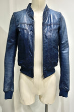 Load image into Gallery viewer, 2007 Balenciaga by Nicolas Ghesquiere cropped leather bomber jacket
