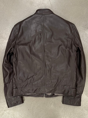 2000s Gucci by Tom Ford fur lining leather bomber jacket